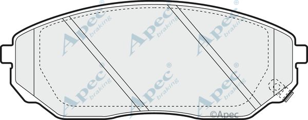 APEC BRAKING Комплект тормозных колодок, дисковый тормоз PAD1343